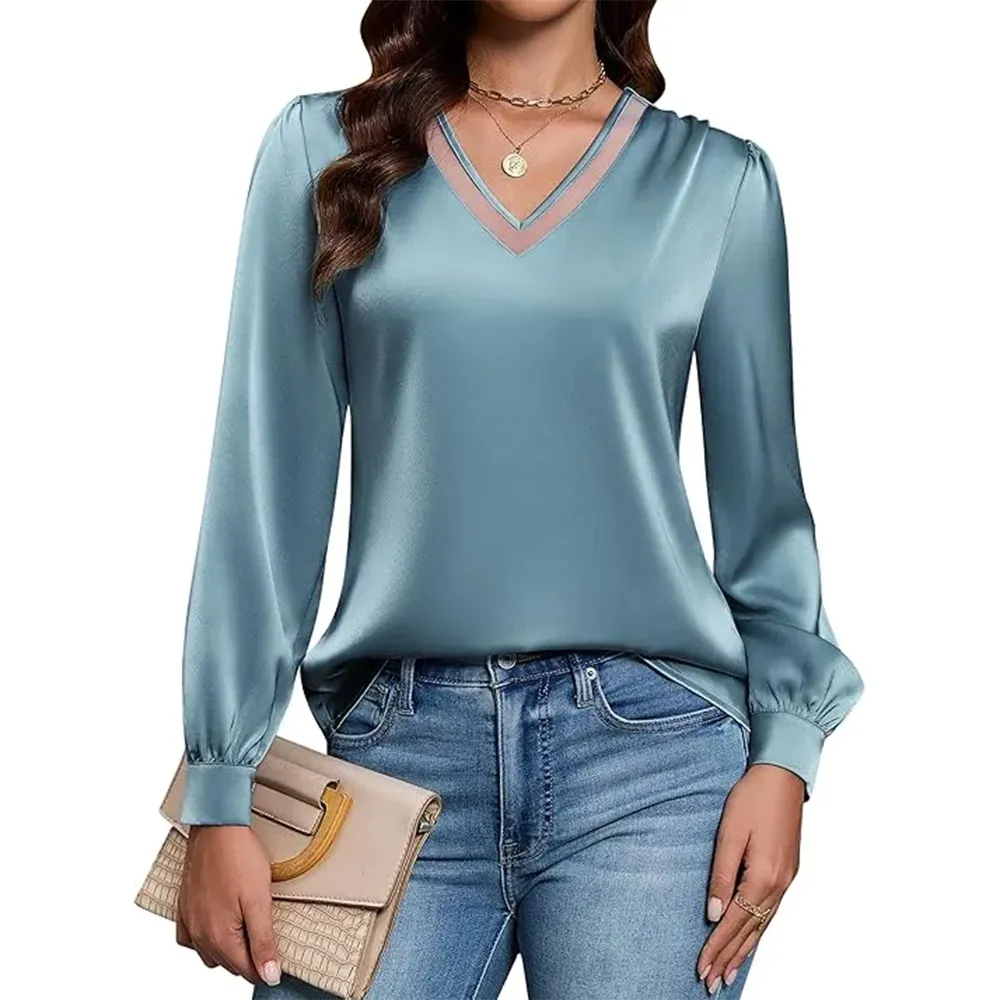 Blooming Jelly Womens Silk Business Dressy
